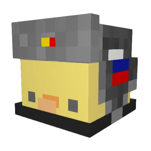 MopyFadu11 Minecraft avatar head, 3D render