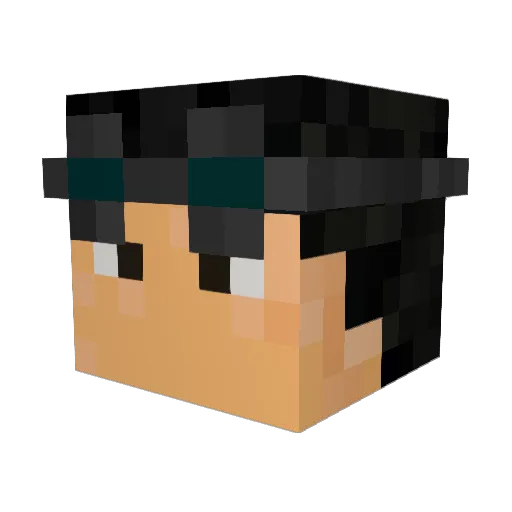 Moquisha Minecraft avatar head, 3D render