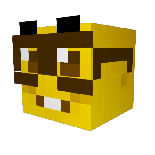 Moquisto Minecraft avatar head, 3D render