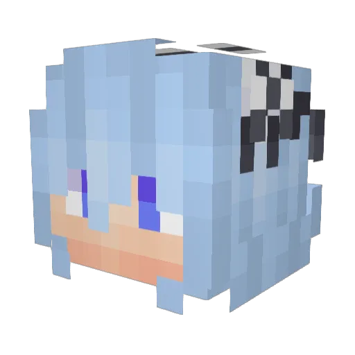 MorCrystal Minecraft avatar head, 3D render