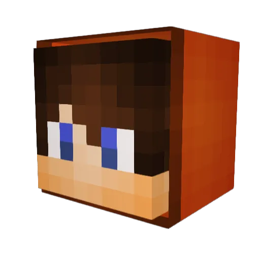 MorFixGAME Minecraft avatar head, 3D render