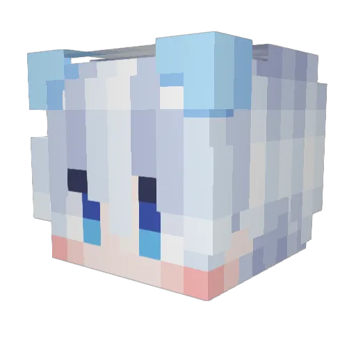 MorKJ Minecraft avatar head, 3D render