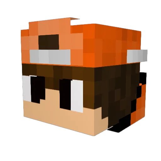 MorMangoYT Minecraft avatar head, 3D render
