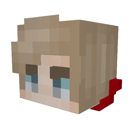 MorMos Minecraft avatar head, 3D render
