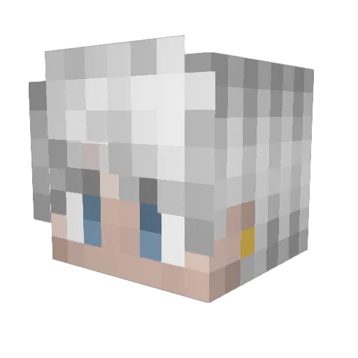MorPiri Minecraft avatar head, 3D render