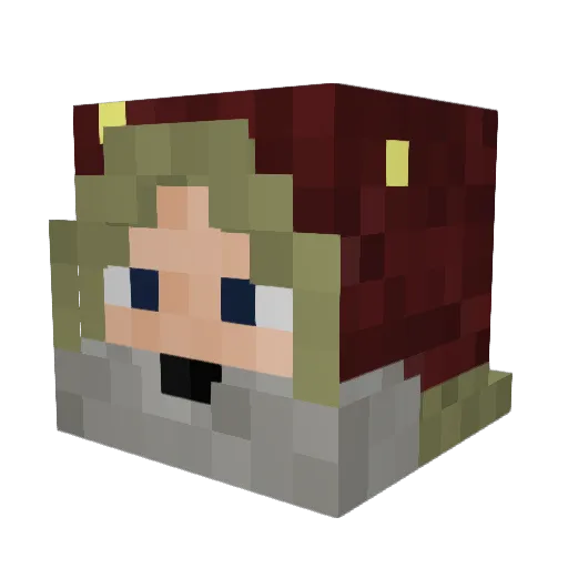 MorTor Minecraft avatar head, 3D render