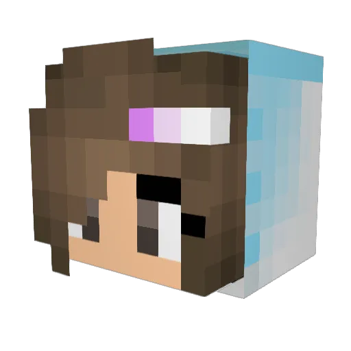 MoraCyulu Minecraft avatar head, 3D render
