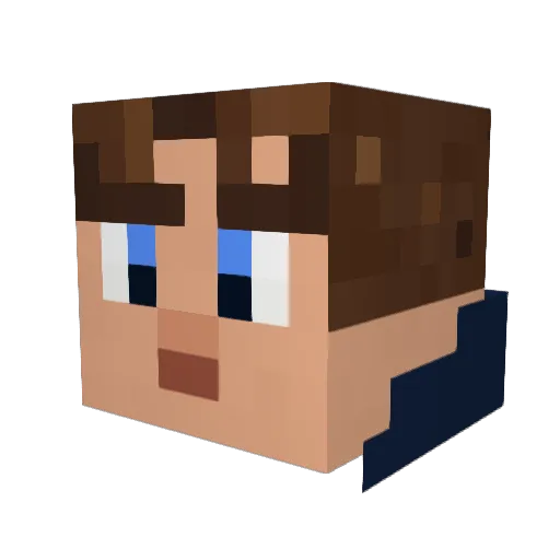 Moraalridder_ Minecraft avatar head, 3D render