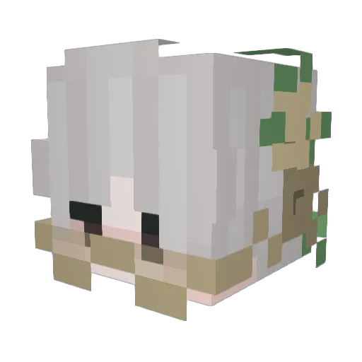 Moragtao Minecraft avatar head, 3D render