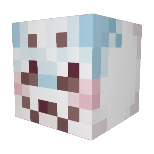 Moraigan Minecraft avatar head, 3D render
