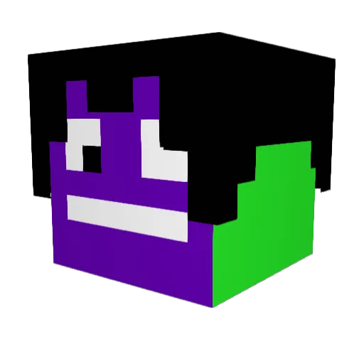 Moraito Minecraft avatar head, 3D render