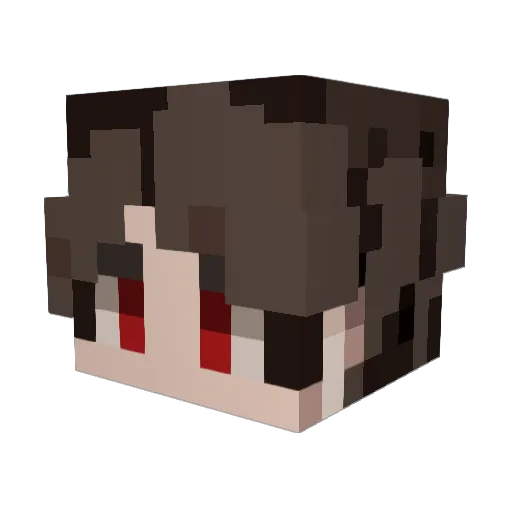 MoralQuasar Minecraft avatar head, 3D render
