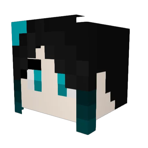 Moram411 Minecraft avatar head, 3D render