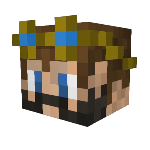 MoranSandros Minecraft avatar head, 3D render