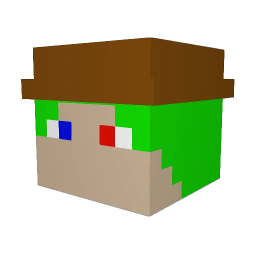 Morasin Minecraft avatar head, 3D render