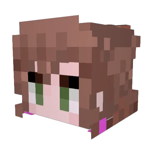Morayyyy Minecraft avatar head, 3D render