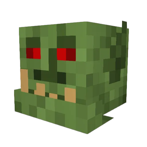 Morba Minecraft avatar head, 3D render