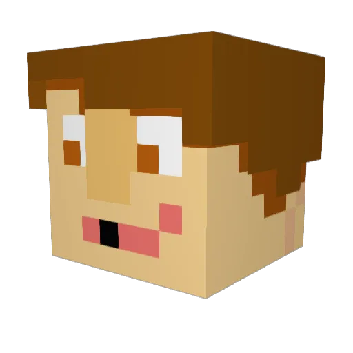 MorbelLP Minecraft avatar head, 3D render