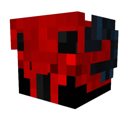 Morbelious Minecraft avatar head, 3D render