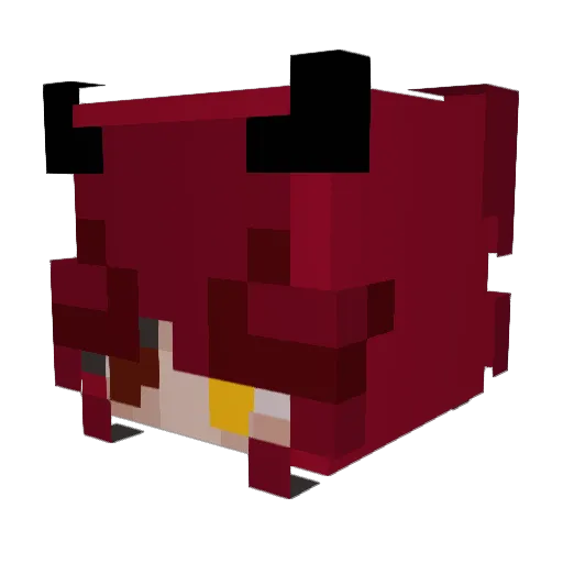 MorbidBlood Minecraft avatar head, 3D render