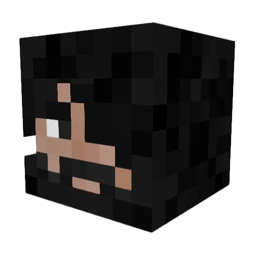 MorbidHuaso Minecraft avatar head, 3D render