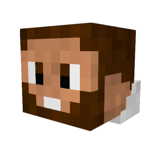 Morboss Minecraft avatar head, 3D render