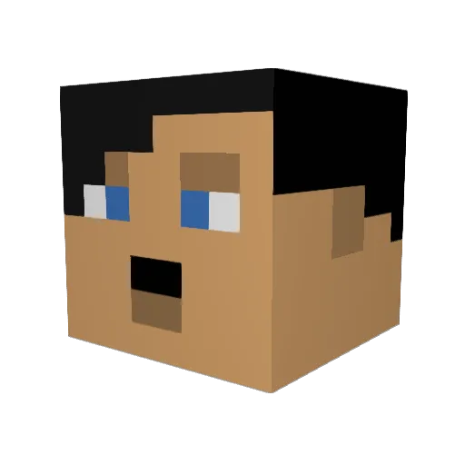 Morbox Minecraft avatar head, 3D render