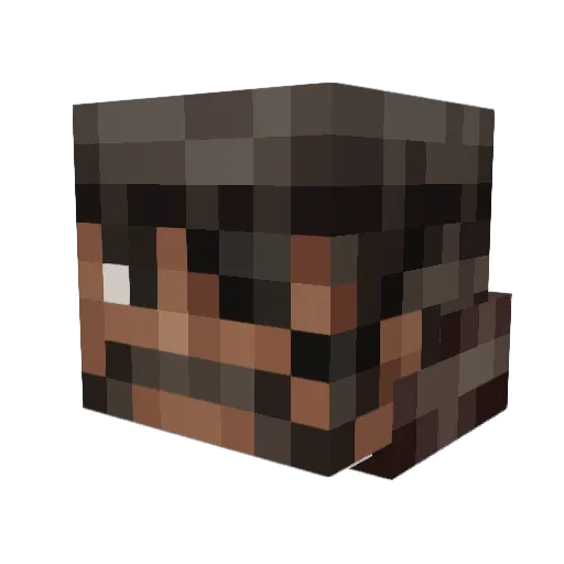 Morchael Minecraft avatar head, 3D render