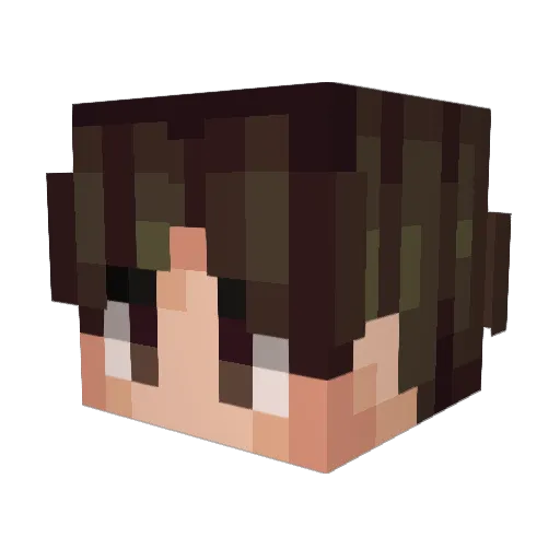 Morciwolf Minecraft avatar head, 3D render