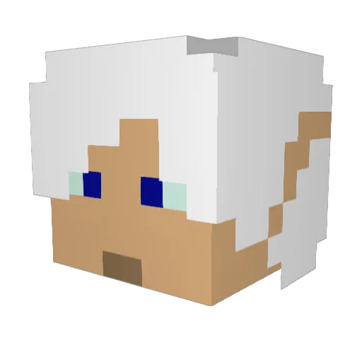 Morcrist Minecraft avatar head, 3D render
