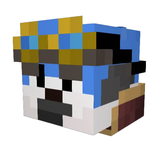 Mordecai_T_R__ Minecraft avatar head, 3D render