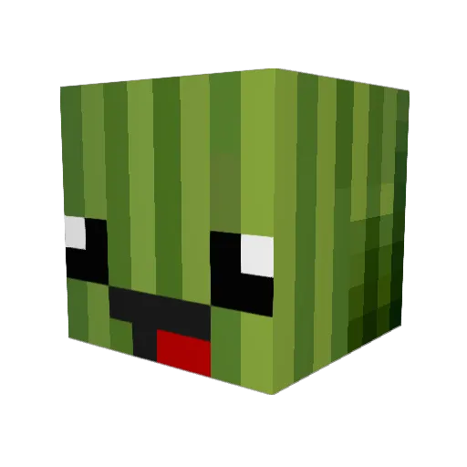 Mordey Minecraft avatar head, 3D render