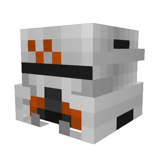 Mordici Minecraft avatar head, 3D render