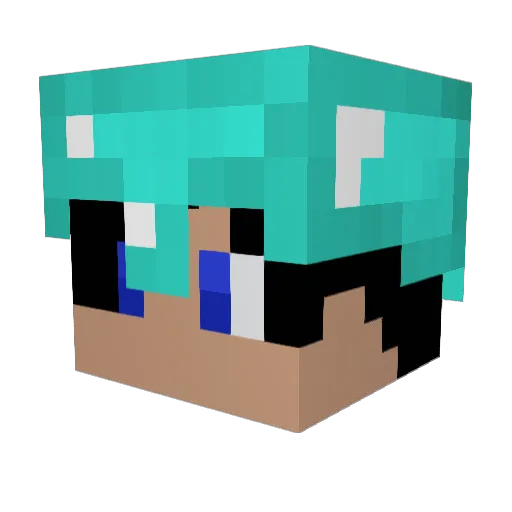 Mordicie Minecraft avatar head, 3D render