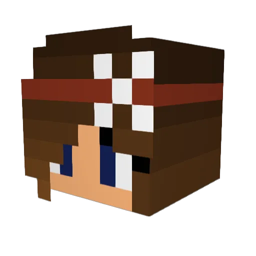 MordinBot Minecraft avatar head, 3D render