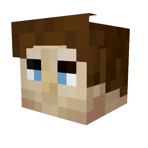 Mordish Minecraft avatar head, 3D render