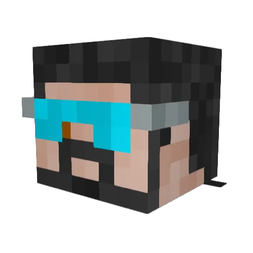 Mordkain Minecraft avatar head, 3D render