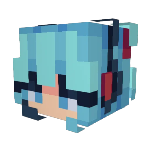 Mordles Minecraft avatar head, 3D render