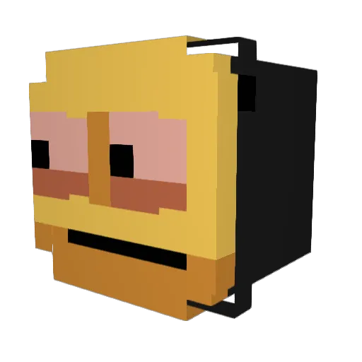 Mordorboat Minecraft avatar head, 3D render