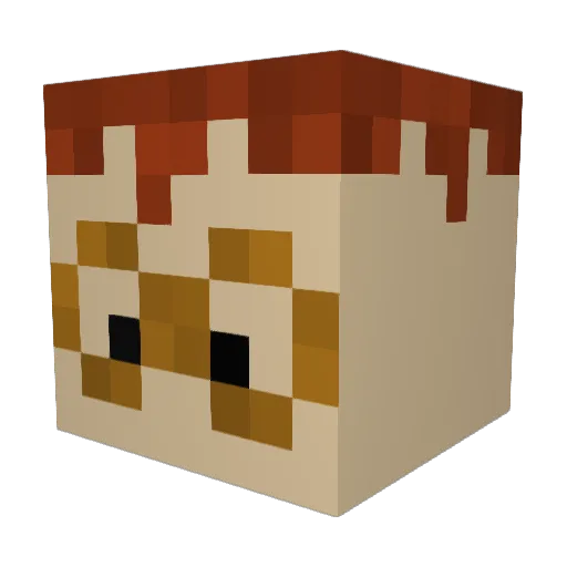 Mordred5164 Minecraft avatar head, 3D render