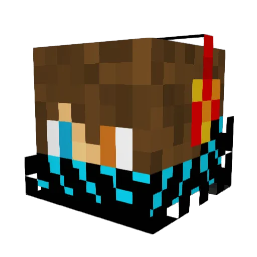 Mordridt Minecraft avatar head, 3D render