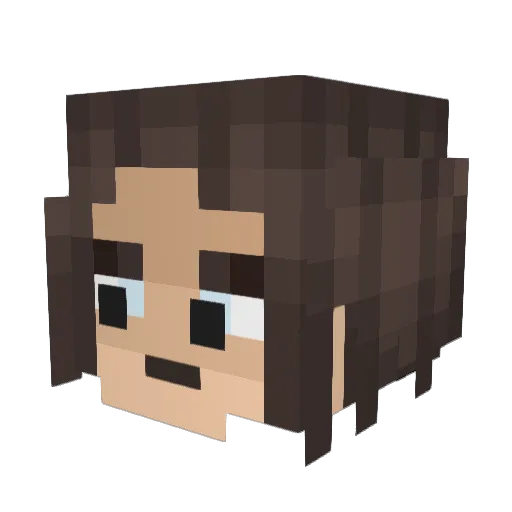 Mordse Minecraft avatar head, 3D render