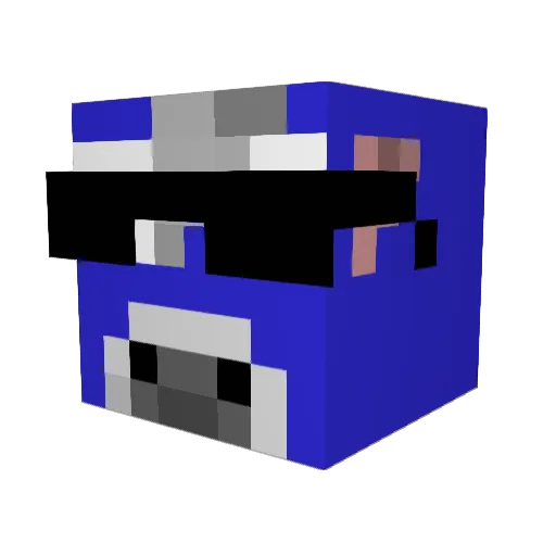 Mordzee_ Minecraft avatar head, 3D render