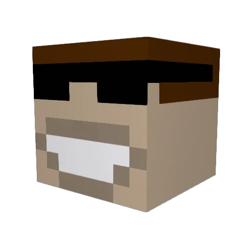 Minecraft-Avatar von MoreLes: Kopf als 3D-Render