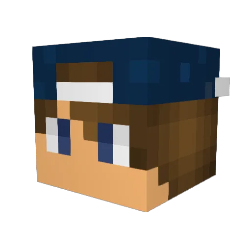 MorePlays Minecraft avatar head, 3D render