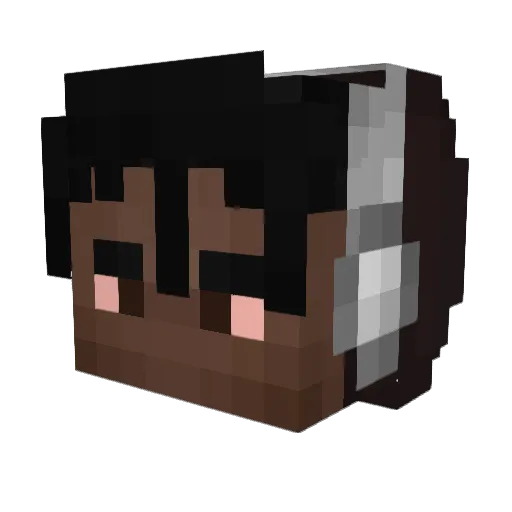 MoreSidemen Minecraft avatar head, 3D render