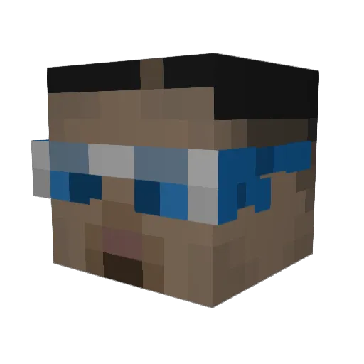 MoreSoi Minecraft avatar head, 3D render