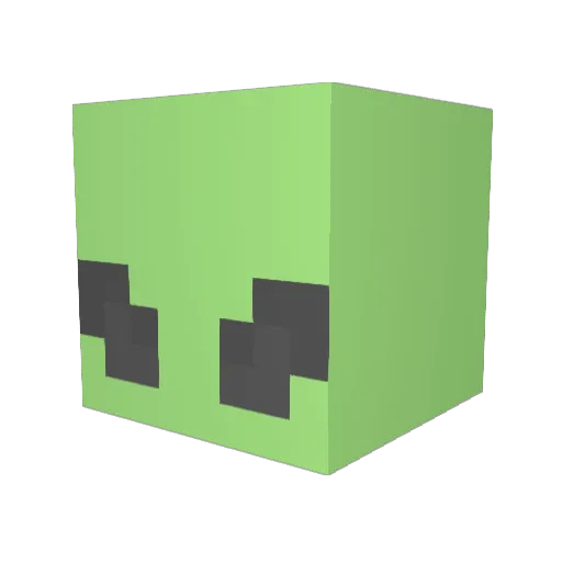 MoreThanLess Minecraft avatar head, 3D render