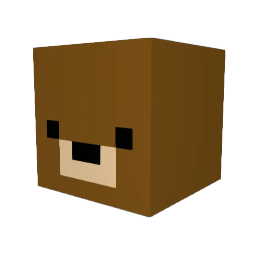 MoreTv Minecraft avatar head, 3D render
