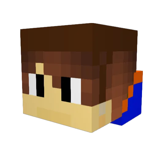 MoreXGaming Minecraft avatar head, 3D render